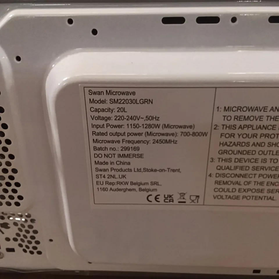 SWAN MICROWAVE - GREY - SM22030LGRN