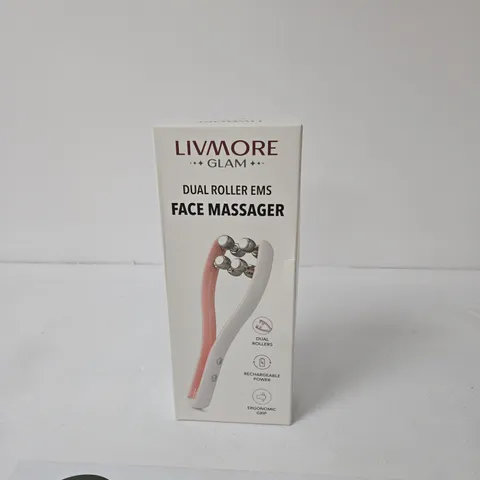 LIVMORE GLAM DUAL ROLLER EMS FACE MASSAGER β RECHARGEABLE