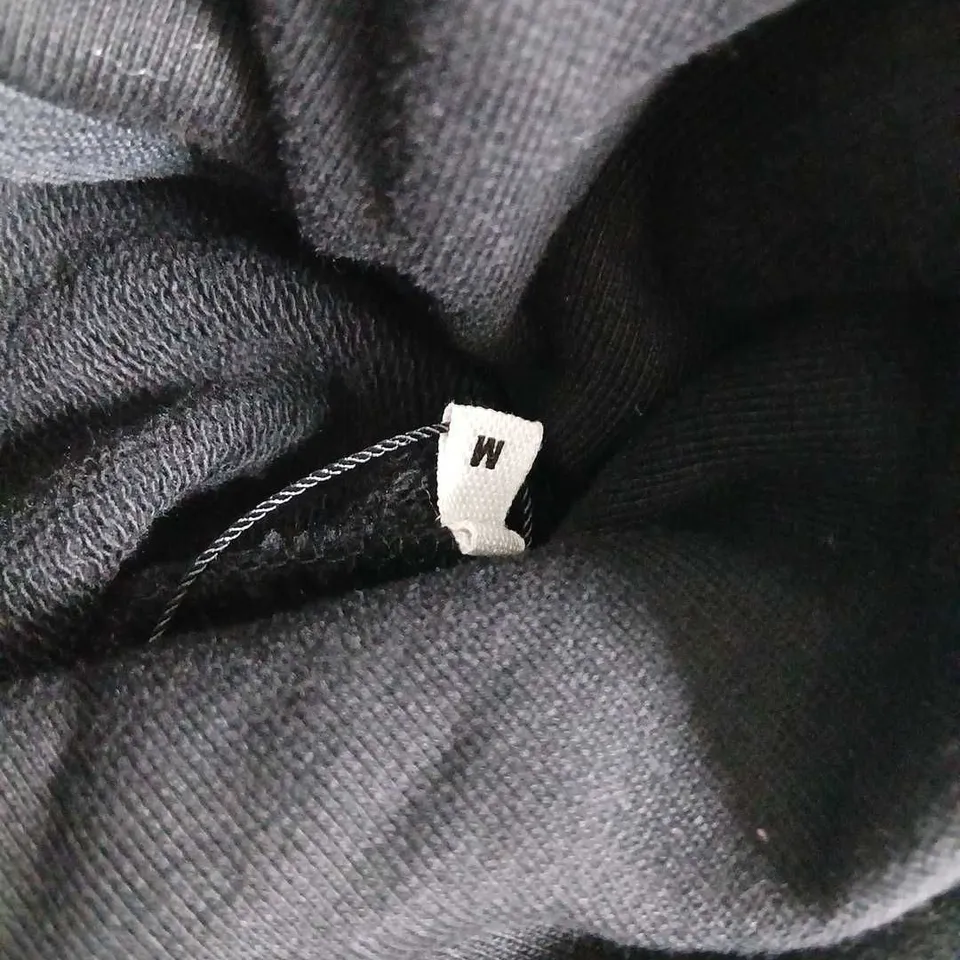 AMI ALEXANDRE MATTIUSSI PARIS BLACK HOODIE WITH HEART LOGO SIZE M