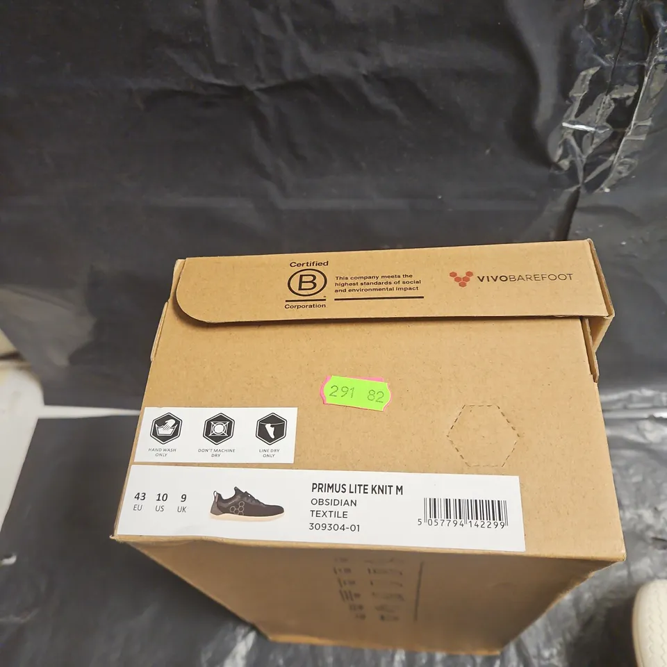 VIVOBAREFOOT PRIMUS LITE KNIT M OBSIDIAN TEXTILE – MEN'S SHOES UK SIZE 9 .