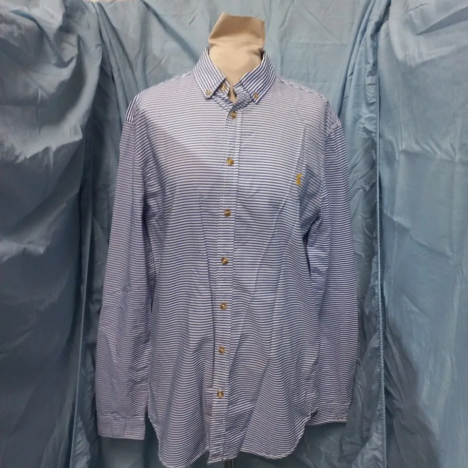 JOULES SUPERIOR SHIRTING CLASSIC FIT MEN'S SHIRT – BLUE & WHITE STRIPE, UK S