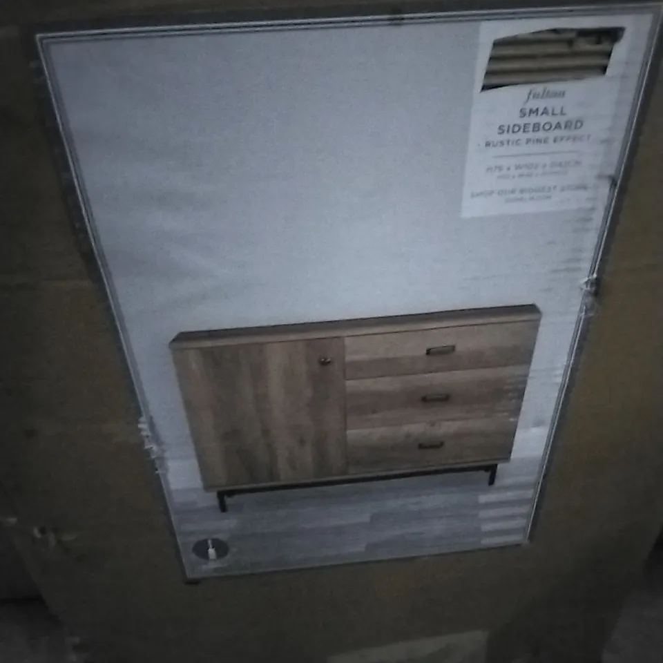 BOXED FULTON SMALL SIDE BOARD RUSTIC PINE EFFECT 