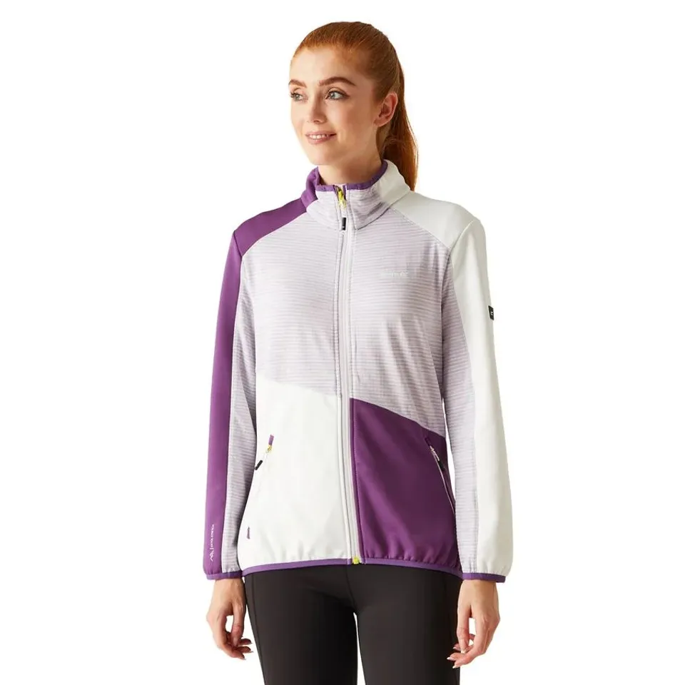 REGATTA WOMENS YARE IX FULL ZIP FLEECE LILAC FROST/SUNSET PURPLE UK 12