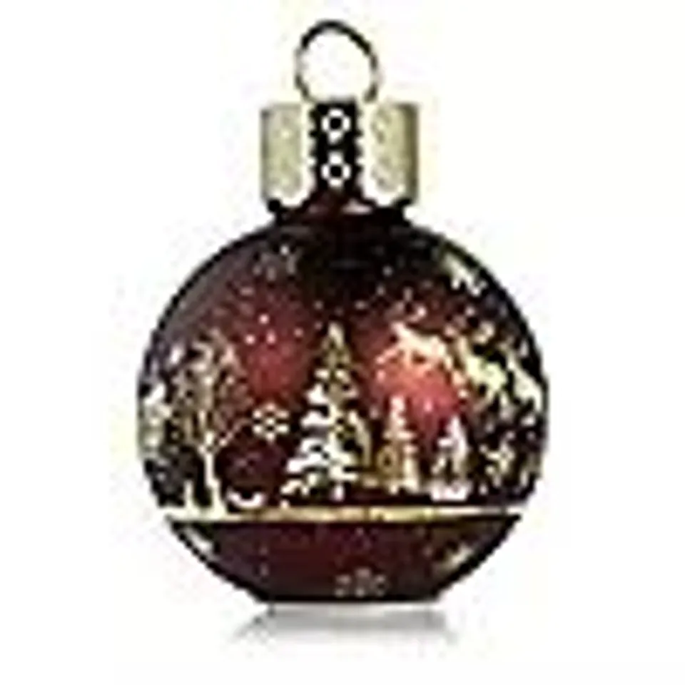 HOME STORIES 20CM PRE-LIT ROTATING CHRISTMAS SCENE BAUBLE