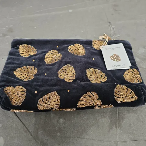 ELIZABETH SCARLETT GOLD JUNGLE LEAF EVERYDAY POUCH β CHESTNUT