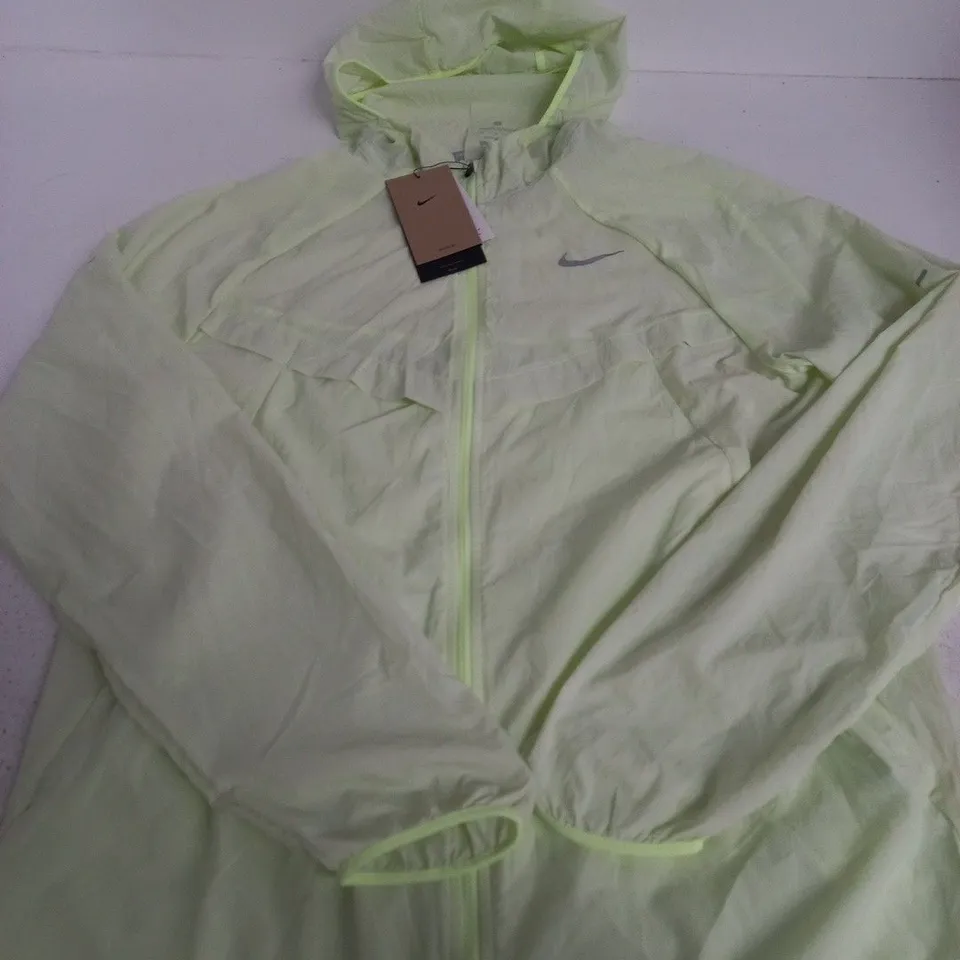 NIKE MEN'S HOODED WINDBREAKER JACKET – PALE GREEN, SIZE M