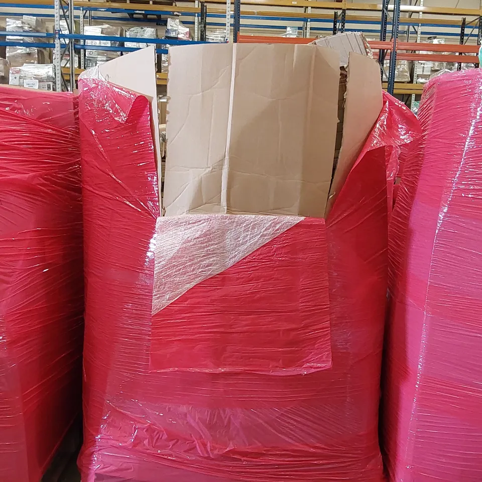 PALLET OF ASSORTED CONSUMER PRODUCTS TO INCLUDE; OFFICE CHAIRS, ROLLER BLINDS, RIDE ON SUITCASE, TOILET SEAT ECT