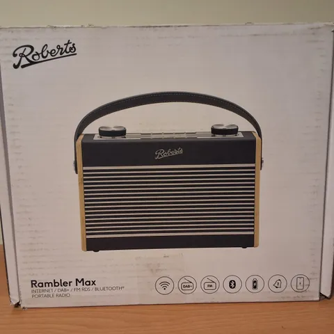 BOXED ROBERTS RAMBLER MAX DAB+ PORTABLE RADIO