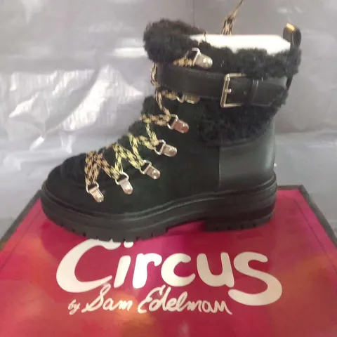 BOXED CIRCUS BY SAM EDELMAN GRETCHEN BLACK ANKLE BOOTS SIZE 35