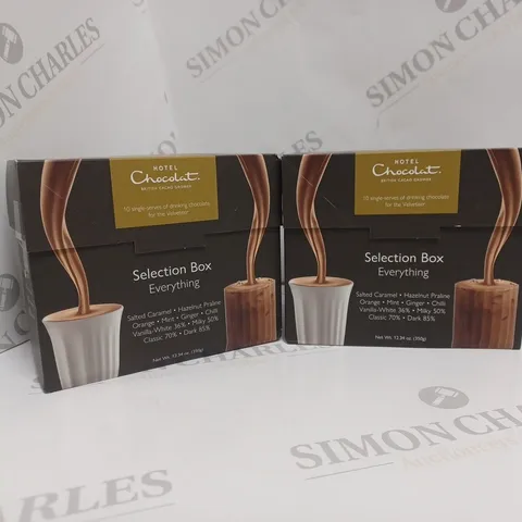2 BOXED HOTEL CHOCOLAT THE EVERYTHING HOT CHOCOLATE SACHET SELECTION