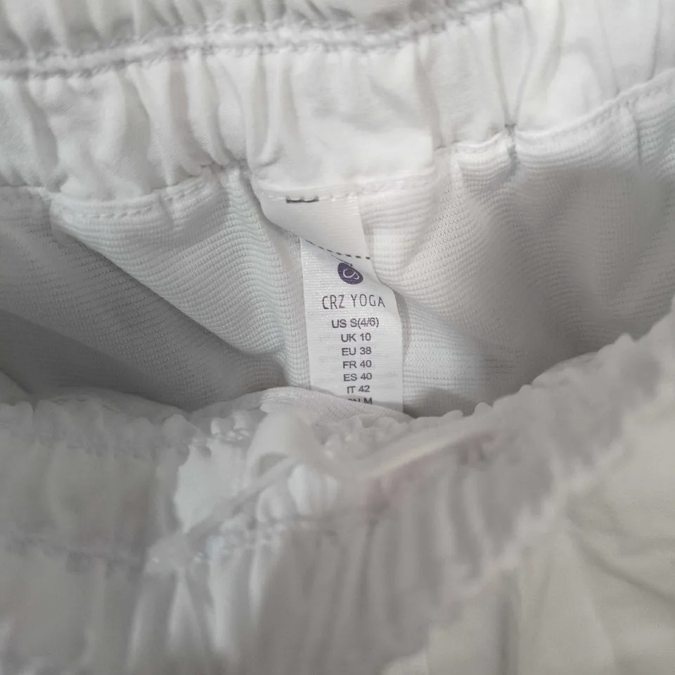 CRZ YOGA WOMEN'S WHITE SHORTS – UK 10 (US S 4/6)