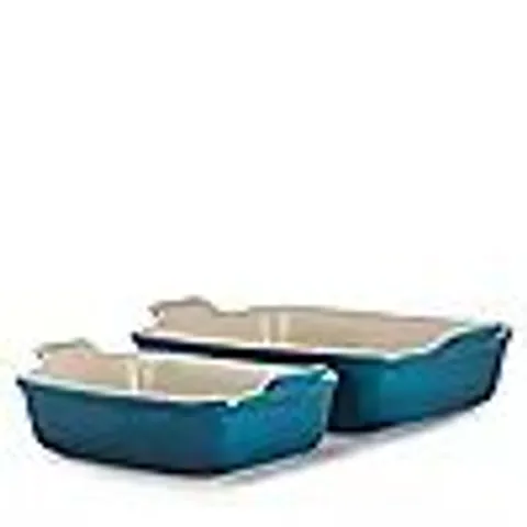 LE CREUSET HERITAGE 26CM RECTANGULAR DISH DEEP TEAL