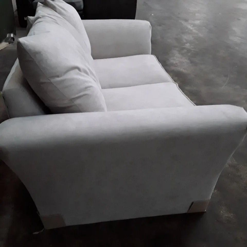 DESIGNER 2 SEATER SOFA - IVORY FABRIC