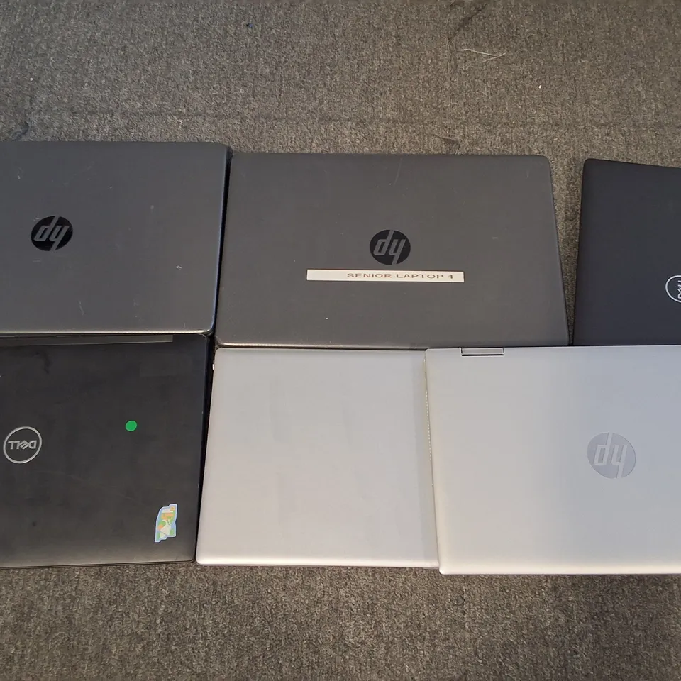 LOT OF 6 ASSORTED LAPTOPS TO INCLUDE DELL INTEL I-5 & HP INTEL I-5