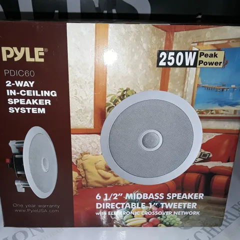 BOXED PYLE PDIC60 2-WAY IN CEILING SPEAKER SYSTEM