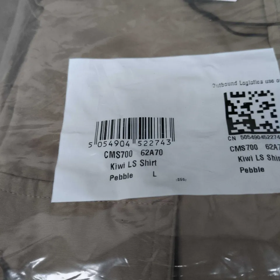 CRAGHOPPERS KIWI LS SHIRT PEBBLE – UK L (MEN'S LONG-SLEEVE SHIRT)