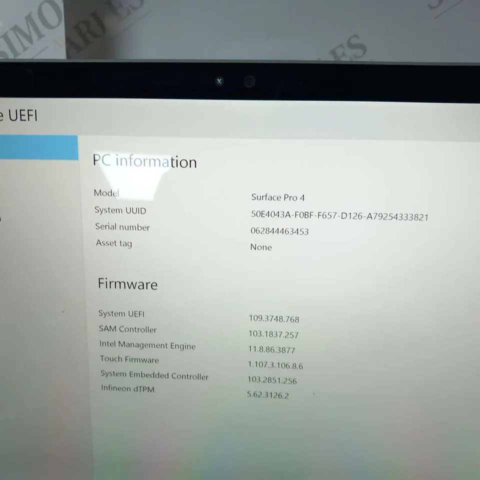 MICROSOFT SURFACE PRO 4 128GB 1724