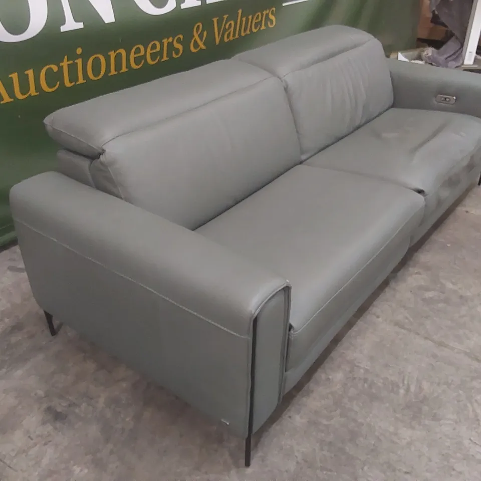 QUALITY DESIGNER ITALIAN MADE GARY 4 SEATER ELECTRIC RECLINER LEATHER SOFA 