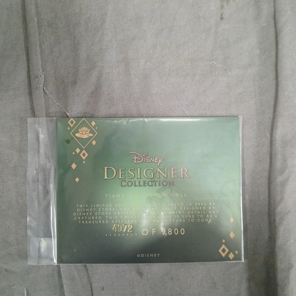 DISNEY ULTIMATE PRINCESS CELEBRATION LIMITED EDITION TIANA DOLL - 4972 OF 9800