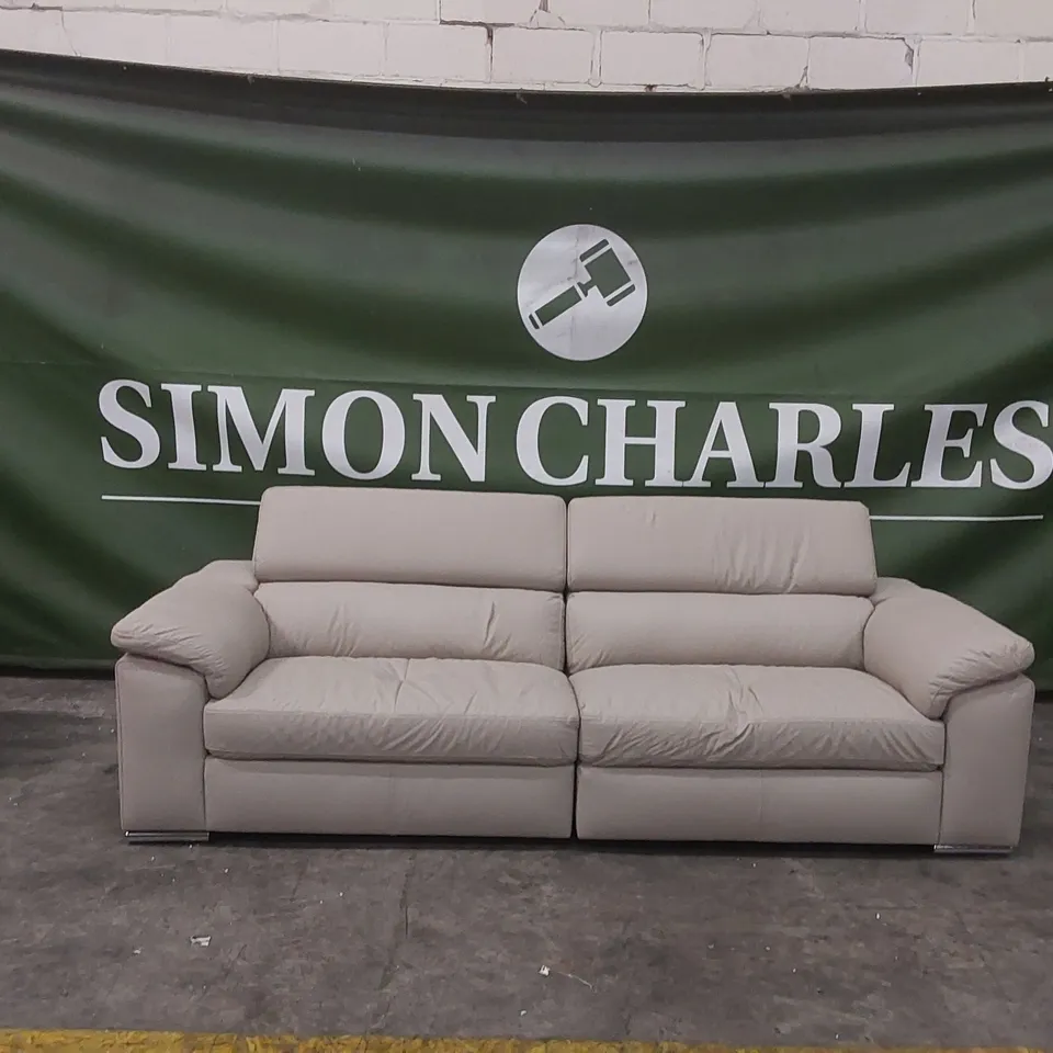 QUALITY DESIGNER BRADY ITALIAN LEATHER 4 SEATER SOFA