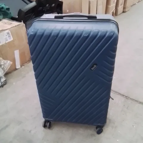 ROCK LUGGAGE HARD PLASTIC SUITCASE - BLUE