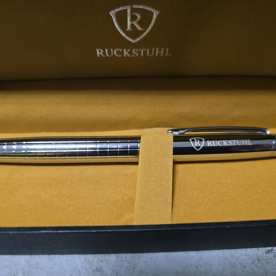 RUCKSTUHL STAINLESS STEEL LUXURY PEN IN GIFT BOX