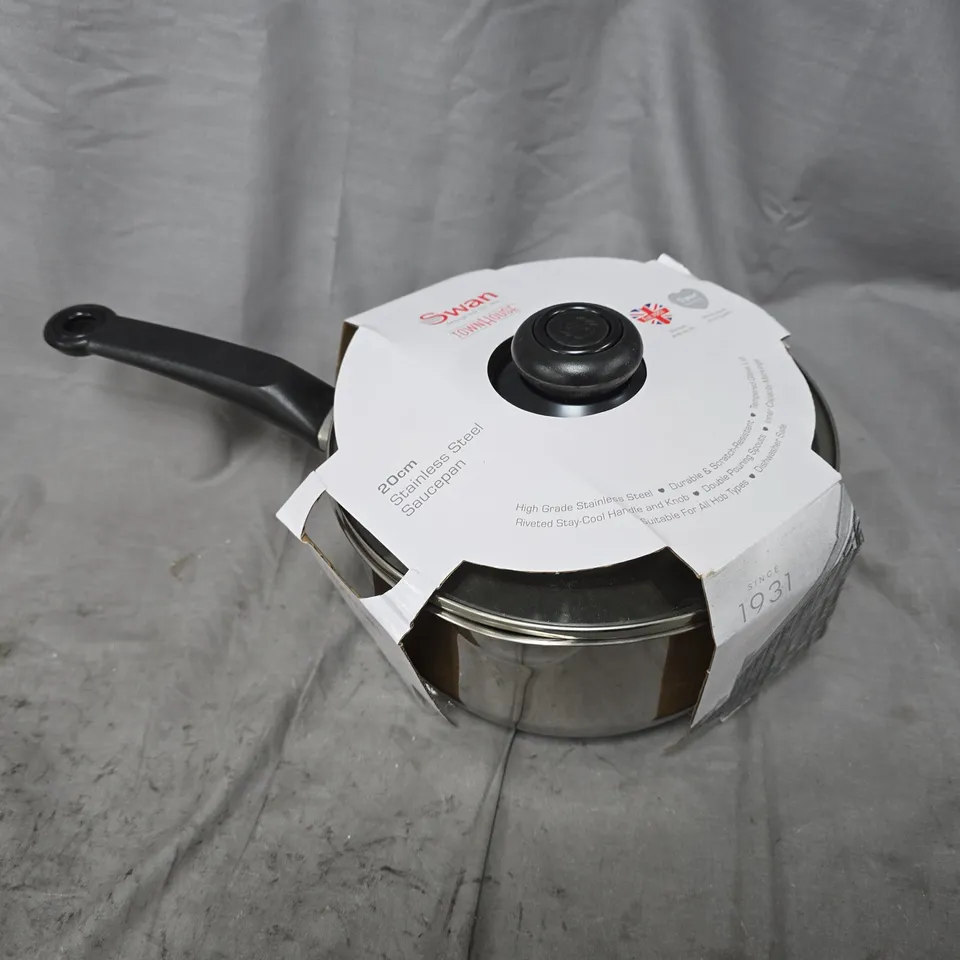 SWAN 20CM STAINLESS STEEL SAUCEPAN