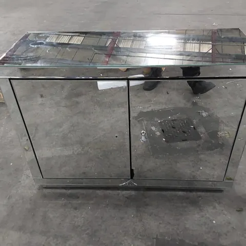 DESIGNER MIRRORED 2-DOOR SIDEBOARD