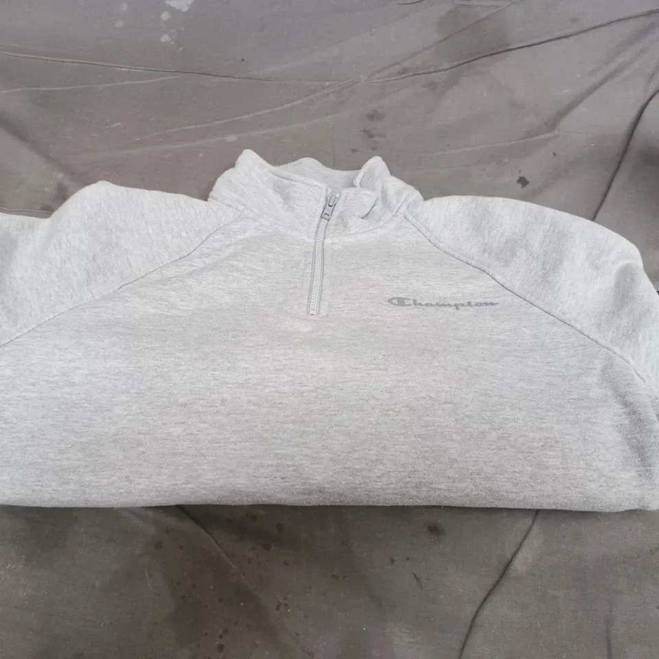 CHAMPION ELITE ZIP HOODIE – GREY, MEN'S UK SIZE M (M/M)