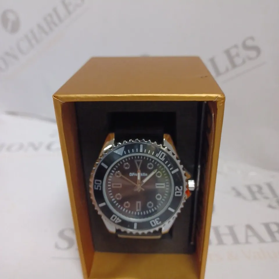 BOXED D.FRANKLIN MENS BLACK DIAL WATCH 