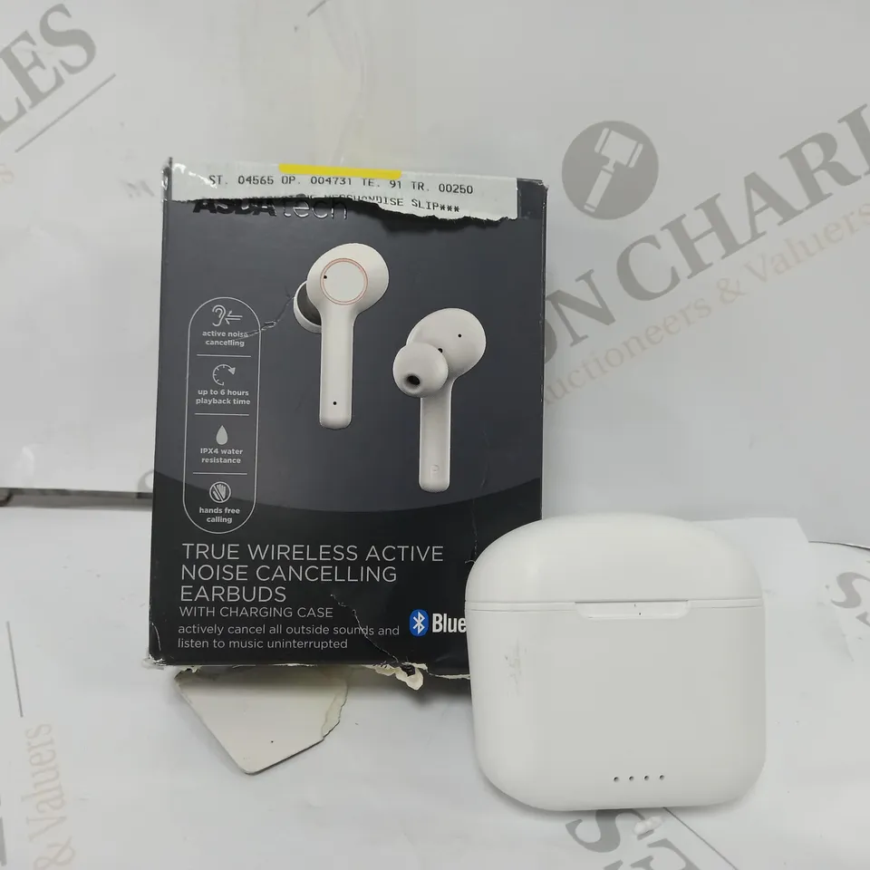 BOXED ASDA TECH NOISE CANCELLING WIRELESS EARBUDS - WHITE