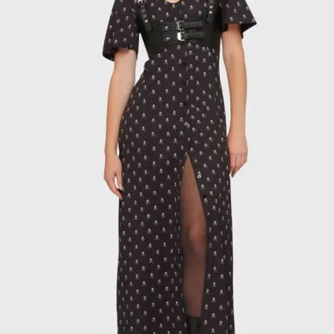 FIVE BRAND NEW KILLSTAR BONEYARD CLUB SHORT SLEEVE MAXI DRESS