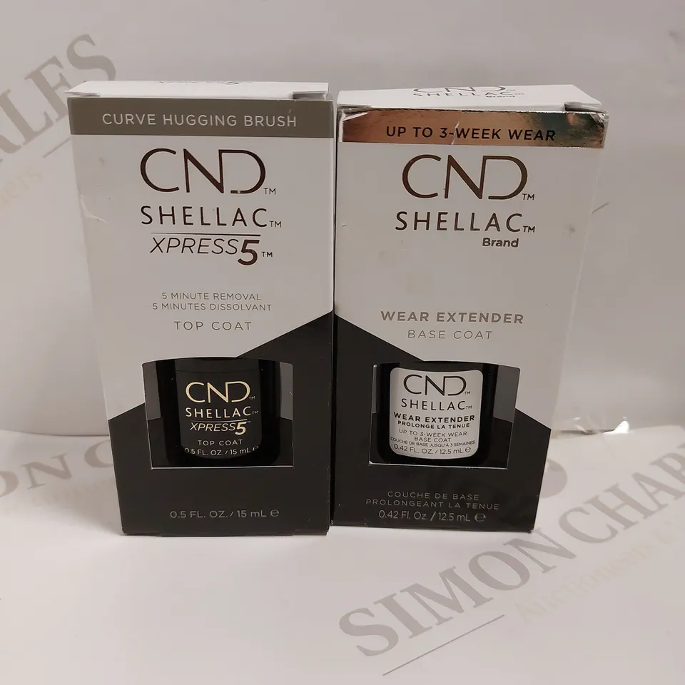 CND SHELLAC WEAR EXTENDER BASE COAT AND CND SHELLAC XPRESS 5 TOP COAT