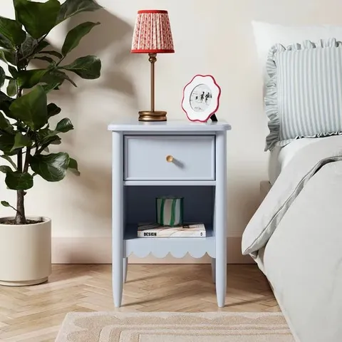 BOXED REMI 1 DRAWER BEDSIDE TABLE - AIR (1 BOX)