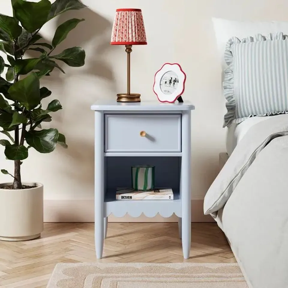 BOXED REMI 1 DRAWER BEDSIDE TABLE - AIR (1 BOX)