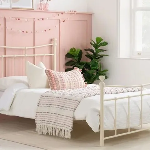 BOXED BIRLEA EMILY DOUBLE CREAM BED FRAME (1 BOX)