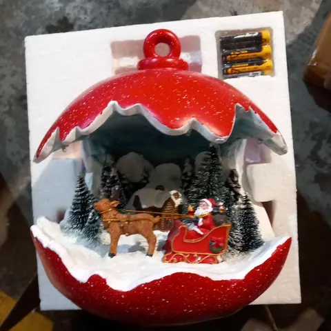 FIVE ASSORTED PRODUCTS TO INCLUDE; HOME REFLECTIONS LED TREE, POP UP TINSEL TREE, SOLAR LED CLUSTER, MR CHRISTMAS RESI CHAMBER CADLE STICKS, SANTA EXPRESS SPHERE