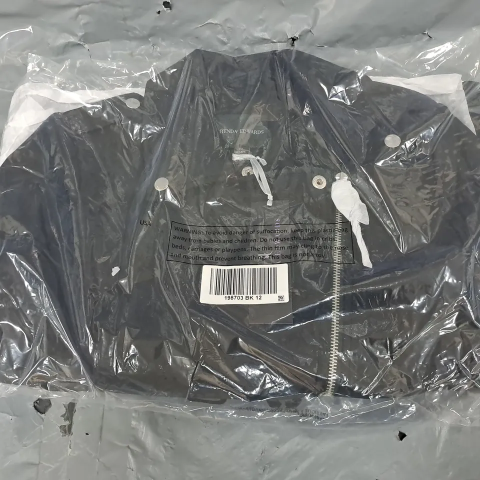 8 BAGGED BRENDA EDWARDS BLACK BIKER JACKET SIZE 12