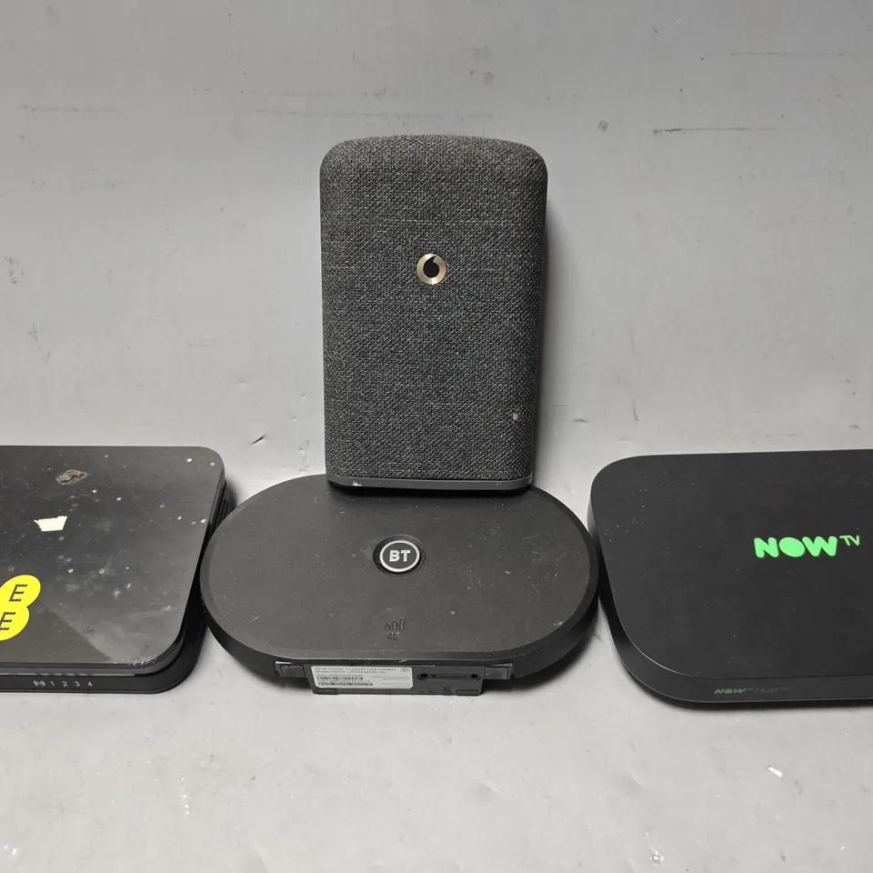 APPROXIMATELY 7 ASSORTED ITEMS TO INCLUDE - BT HUB , NOW TV BOX ETC 