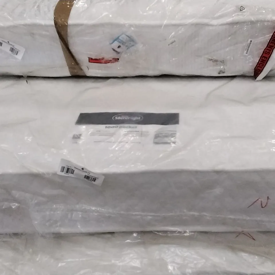 QUALITY BAGGED SILENTNIGHT 1000 POCKET ECO COMFORT DOUBLE 4'6" MATTRESS 