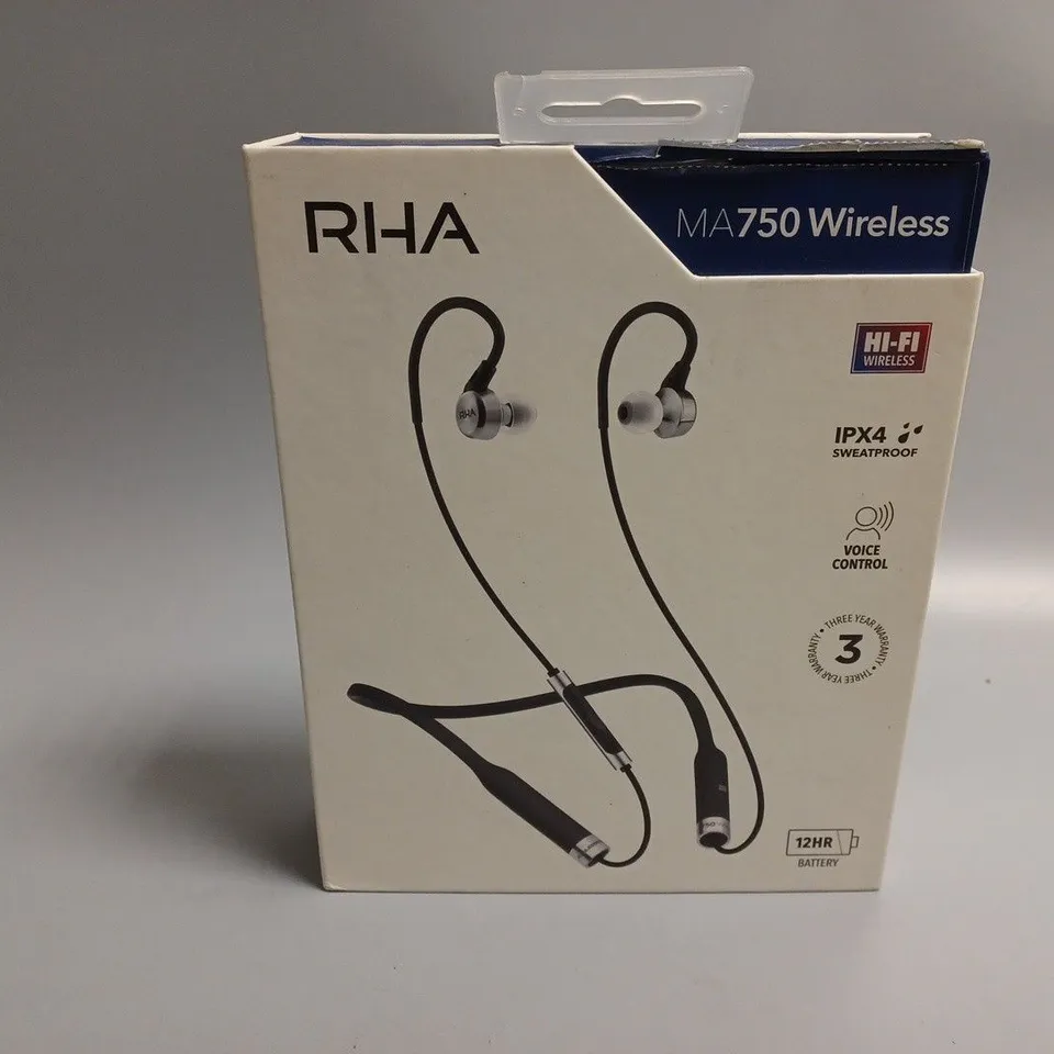 BOXED RHA MA750 WIRELESS EARBUDS