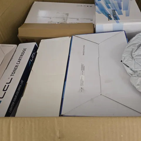 BOX OF APPROXIMATELY 10 ASSORTED PRINTER CARTRIDGES