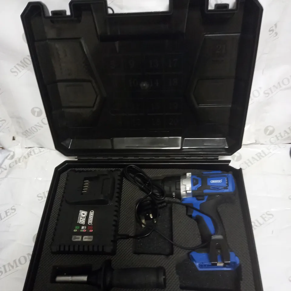DRAPER 79894 D20 20V BRUSHLESS COMBI DRILL WITH 4.0AH BATTERY AND FAST CHARGER