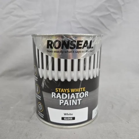 RONSEAL STAYS WHITE RADIATOR PAINT – WHITE GLOSS - 750ML - COLLECTION ONLY