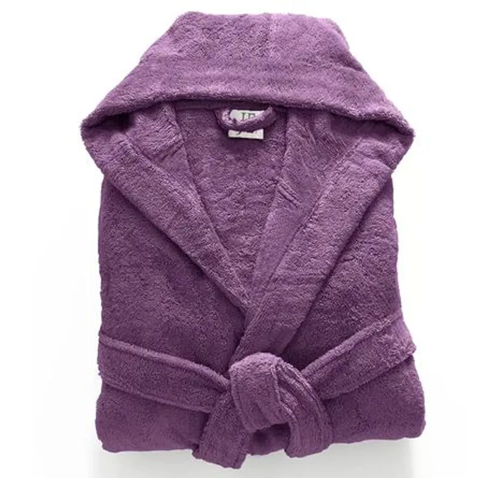 WALMOOR UNISEX BATHROBE WITH HOOD PURPLE