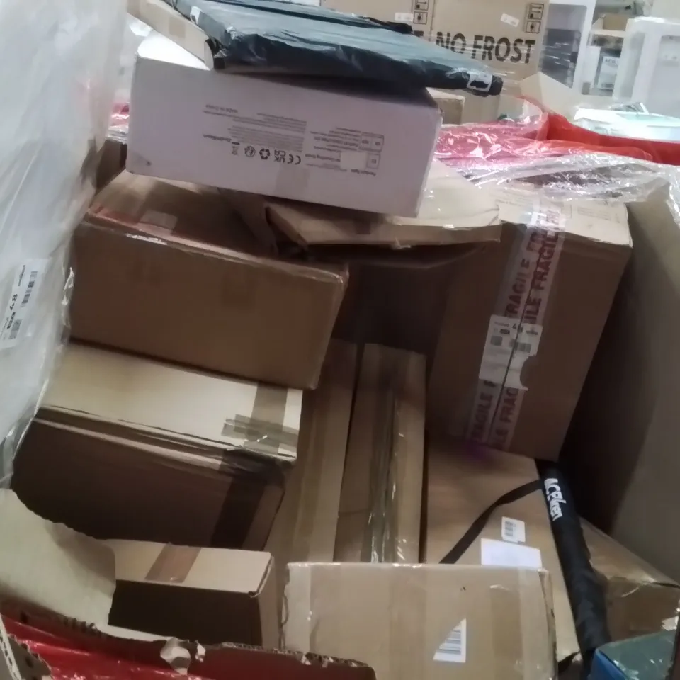 PALLET OF ASSORTED HOUSEHOLD GOODS AND PRODUCTS TO INCLUDE;CEILING FAN LIGHT,LED MONITOR,CEILING LIGHT