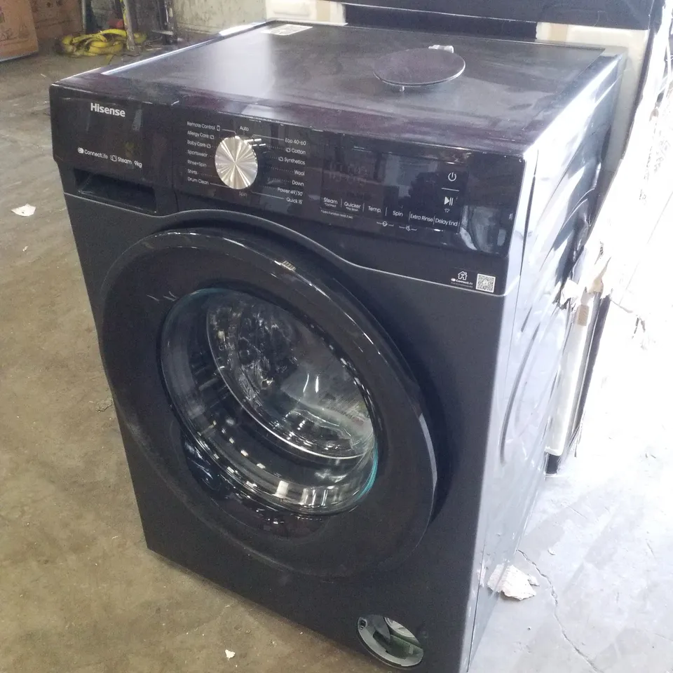 HISENSE 3S SERIES WF3S9043BB3 WIFI-ENABLED 9KG WASH, 1400 SPIN WASHING MACHINE - BLACK
