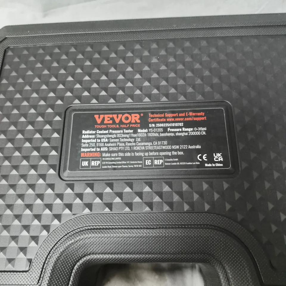 VEVOR RADIATOR COOLANT PRESSURE TESTER KIT WITH GAUGE AND HOSES (MODEL YS-0125)