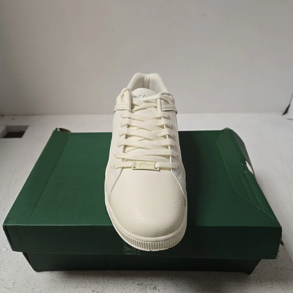 LACOSTE LEATHER SNEAKER – WHITE, UK 8
