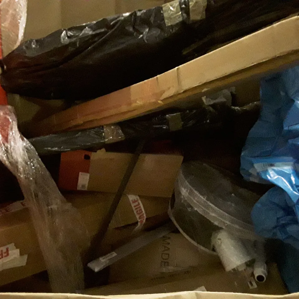 PALLET OF ASSORTED PRODUCTS INCLUDING BAR CHAIR, IRONING BOARD, MULTIFUNCTIONAL LAPTOP TABLE, KIDS SLIDE